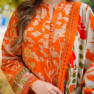 Digital Print Three Piece . আধুনিক ডিজিটাল প্রিন্ট থ্রি পিস – স্টাইল ও আরামের নিখুঁত সমন্বয়