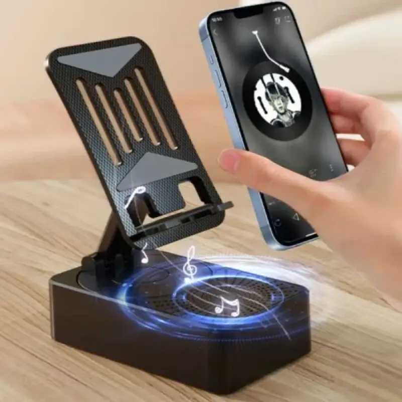 3-in-1 Audio Power Bank Stand Speaker Desktop Tablet Live Streaming Stand Creative Gift Lazy Charging Drama Chasing Features 15W