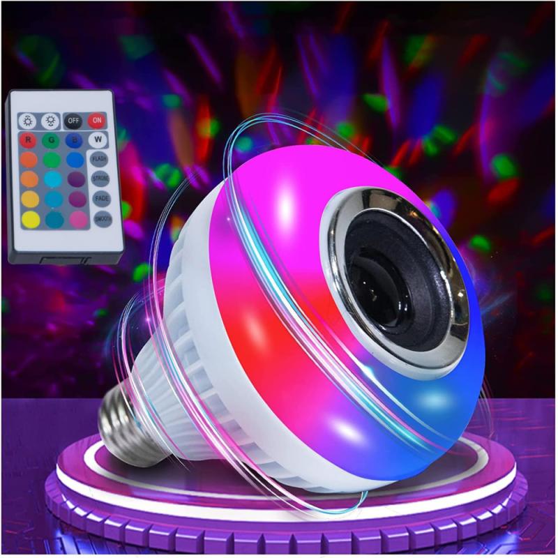 Bluetooth Speaker Bulb - Remote Control Color Changing Bulb With Bluetooth Speaker - LED Music Bulb
