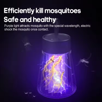 USB Charging Mosquito Killer Lamp Insect Bug Zapper Fly Catcher Solid ABS Pest Control Lamp for Home Electrical Batteries