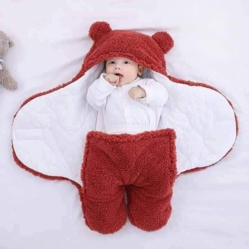 Baby Sleeping Bag Ultra-Soft Fluffy Fleece Newborn Receiving Blanket Infant Boys Girls Clothe Sleeping Nursery Wrap Swaddle