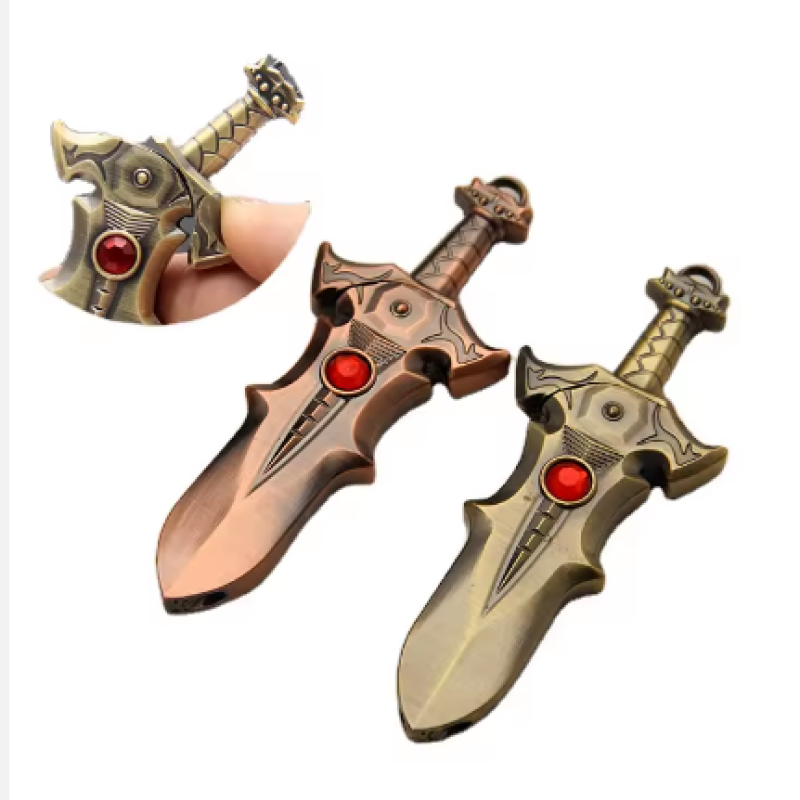 New Knife Sword Model Portable Windproof Jet Flame Gas Cigarette Lighter