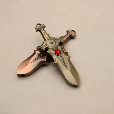 New Knife Sword Model Portable Windproof Jet Flame Gas Cigarette Lighter